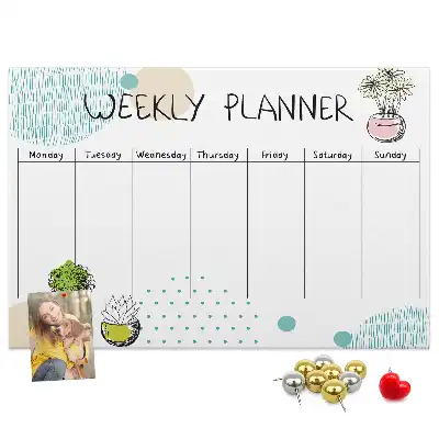 Bilder-Korktafel Wochenorganizer Kakteen