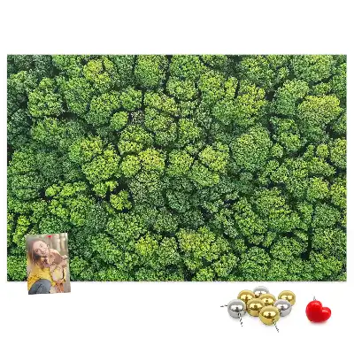 Bedruckte Korkplatte Wald aus der Vogelperspektive