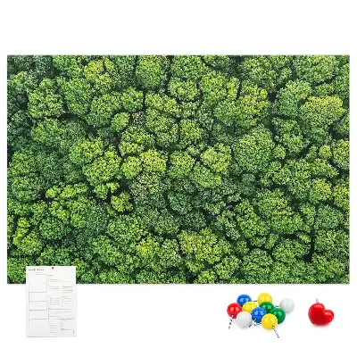 Bedruckte Korkplatte Wald aus der Vogelperspektive