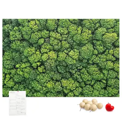 Bedruckte Korkplatte Wald aus der Vogelperspektive