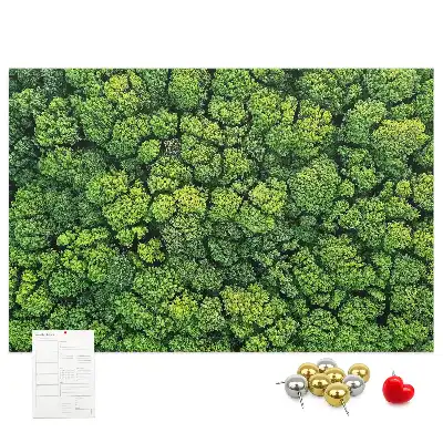 Bedruckte Korkplatte Wald aus der Vogelperspektive