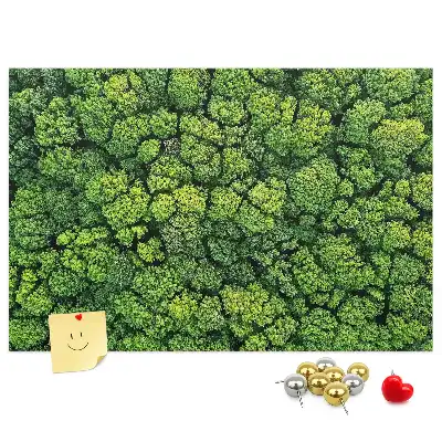 Bedruckte Korkplatte Wald aus der Vogelperspektive