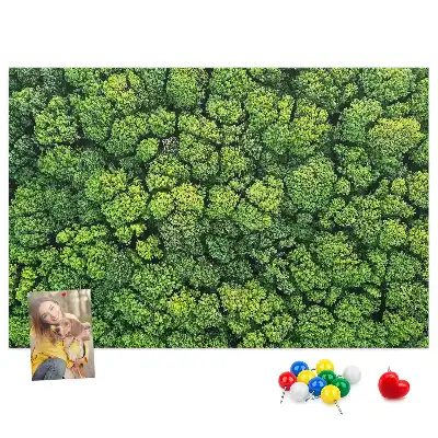Bedruckte Korkplatte Wald aus der Vogelperspektive
