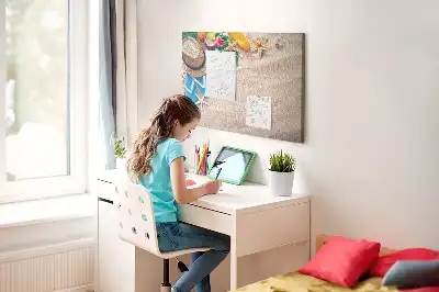 Korktafel mit Motiv Exotischer Sommer