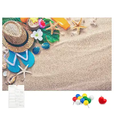 Korktafel mit Motiv Exotischer Sommer