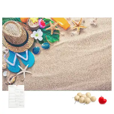 Korktafel mit Motiv Exotischer Sommer