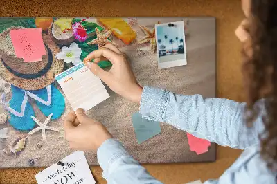 Korktafel mit Motiv Exotischer Sommer