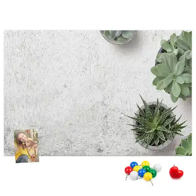 Dekorative Pinnwand aus Kork mit Pflanzenmotiv