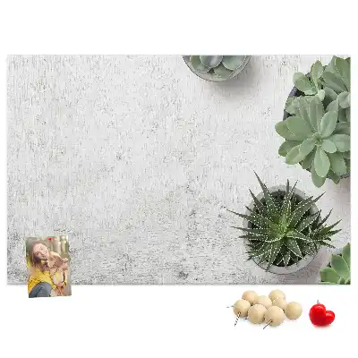 Dekorative Pinnwand aus Kork mit Pflanzenmotiv