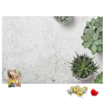 Dekorative Pinnwand aus Kork mit Pflanzenmotiv