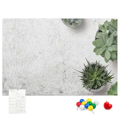 Dekorative Pinnwand aus Kork mit Pflanzenmotiv