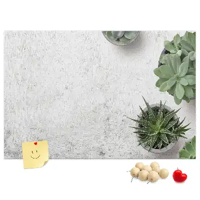 Dekorative Pinnwand aus Kork mit Pflanzenmotiv