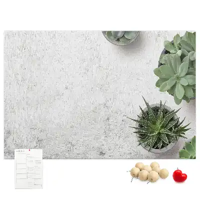 Dekorative Pinnwand aus Kork mit Pflanzenmotiv