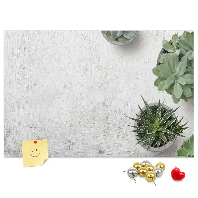 Dekorative Pinnwand aus Kork mit Pflanzenmotiv