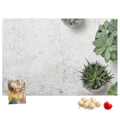 Dekorative Pinnwand aus Kork mit Pflanzenmotiv