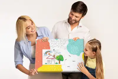 Bedruckte Korkplatte mit POP-Abstraktion