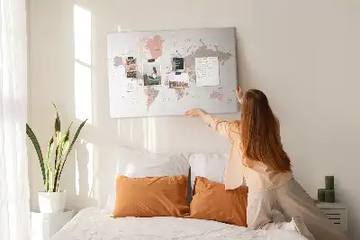 Bilder-Korktafel Detaillierte Weltkarte