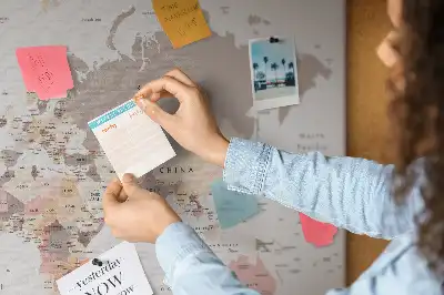 Bilder-Korktafel Detaillierte Weltkarte