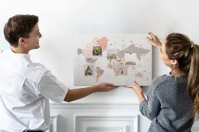 Bilder-Korktafel Detaillierte Weltkarte
