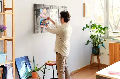 Bedruckte Weltkarte aus Kork