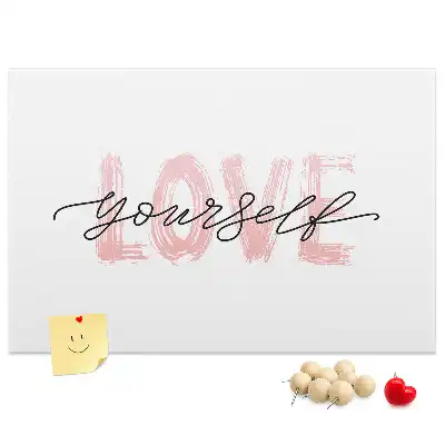 Kork Pinnwand Affirmation liebe dich selbst