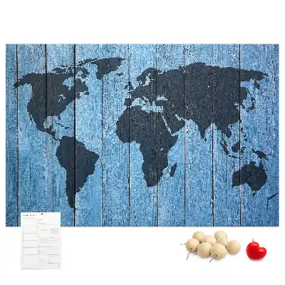 Bilder-Korktafel Rustikale Globuskarte