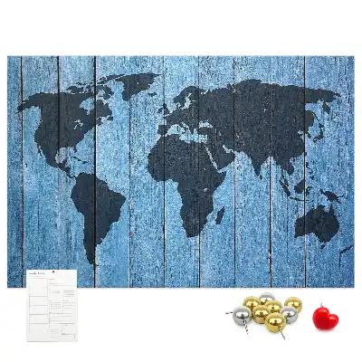 Bilder-Korktafel Rustikale Globuskarte