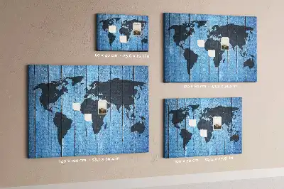 Bilder-Korktafel Rustikale Globuskarte