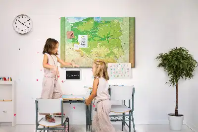 Pinnwand Physische Karte Polens