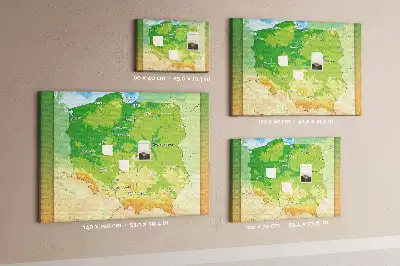 Pinnwand Physische Karte Polens