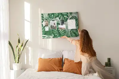 Kork-Pinnwand im Monstera-Blatt-Design