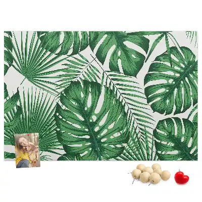 Kork-Pinnwand im Monstera-Blatt-Design