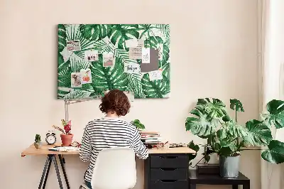 Kork-Pinnwand im Monstera-Blatt-Design