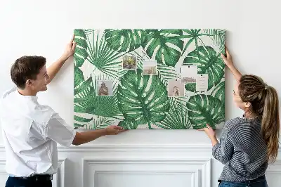 Kork-Pinnwand im Monstera-Blatt-Design