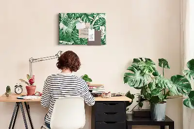 Kork-Pinnwand im Monstera-Blatt-Design