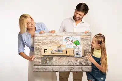 Dekorative familienmotiv Korktafel