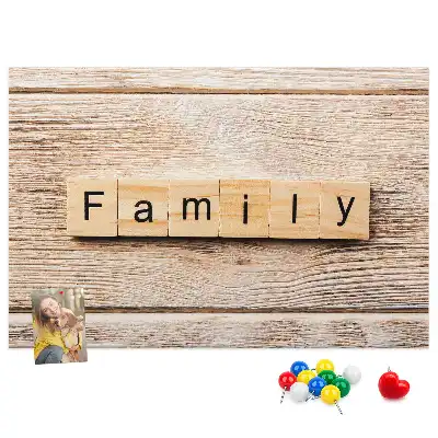 Dekorative familienmotiv Korktafel
