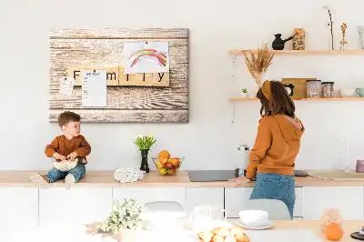 Dekorative familienmotiv Korktafel