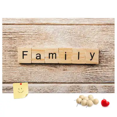Dekorative familienmotiv Korktafel