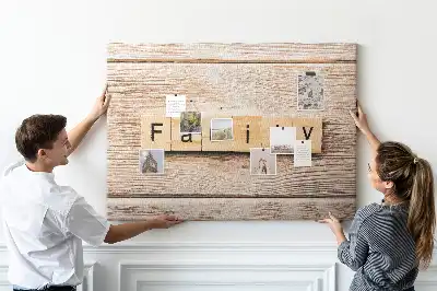 Dekorative familienmotiv Korktafel