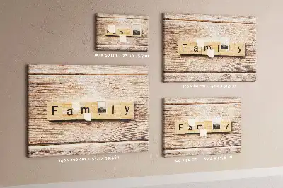 Dekorative familienmotiv Korktafel