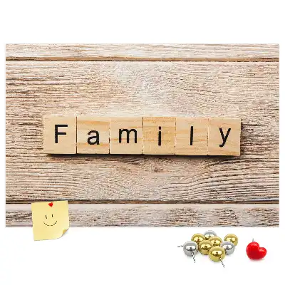 Dekorative familienmotiv Korktafel