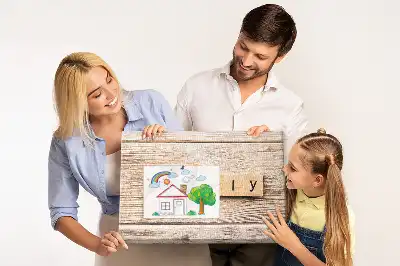Dekorative familienmotiv Korktafel