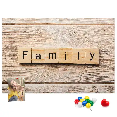 Dekorative familienmotiv Korktafel
