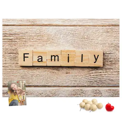 Dekorative familienmotiv Korktafel