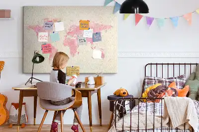 Korkpinnwand mit Pastellgemälde-Design und Fleckenoptik