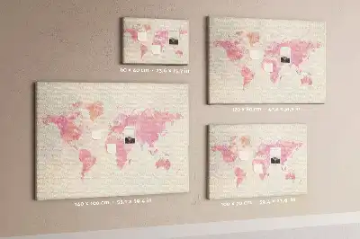 Korkpinnwand mit Pastellgemälde-Design und Fleckenoptik
