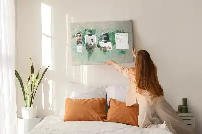 Bedruckte Korkplatte mit Motiv verschwommene Kontinente und Wasserflecken