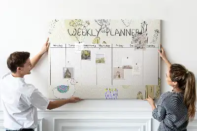 Bilder-Korktafel Sukkulenten Sieben-Tage-Planer