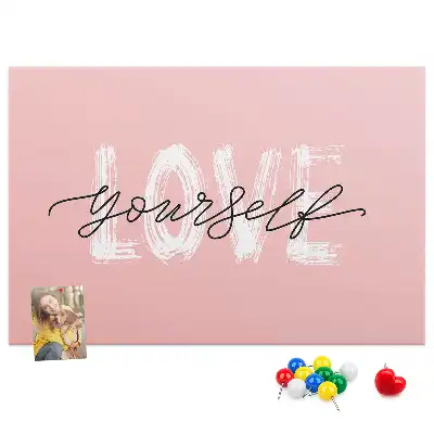 Kork Pinnwand Motto Selbstliebe